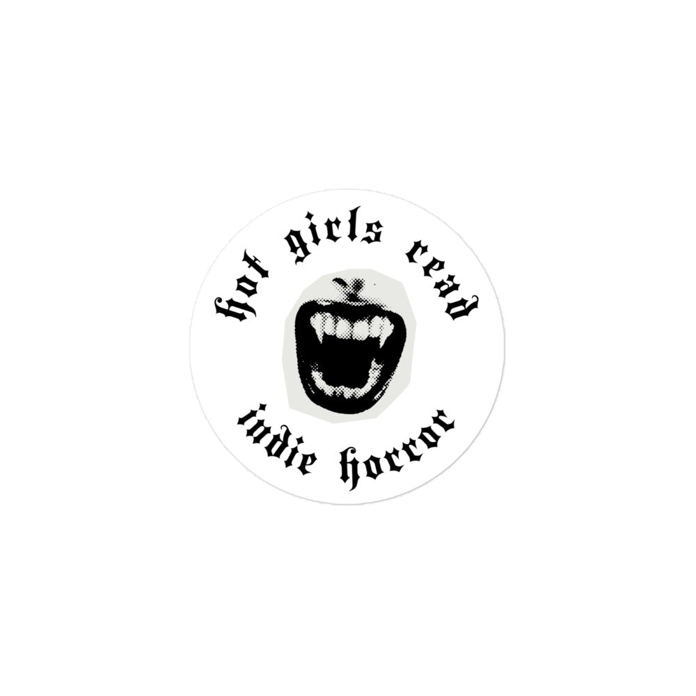 Hot Girls Read Indie Horror Sticker