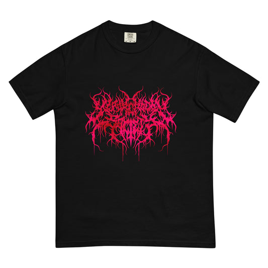 Dead Readers Society | Marbled Pink Metal Logo Tee