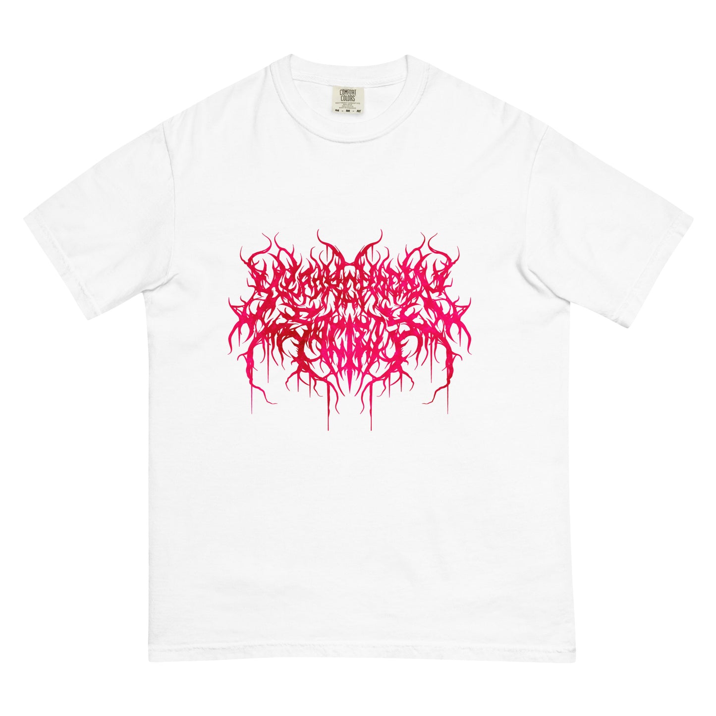 Dead Readers Society | Marbled Pink Metal Logo Tee