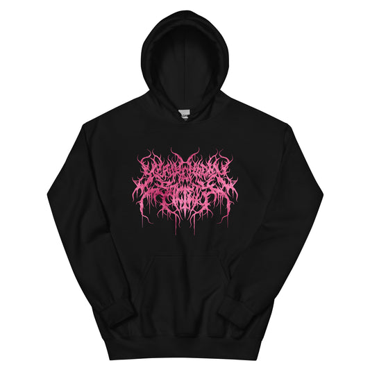 Dead Readers Society | Soft Pink Metal Logo Hoodie