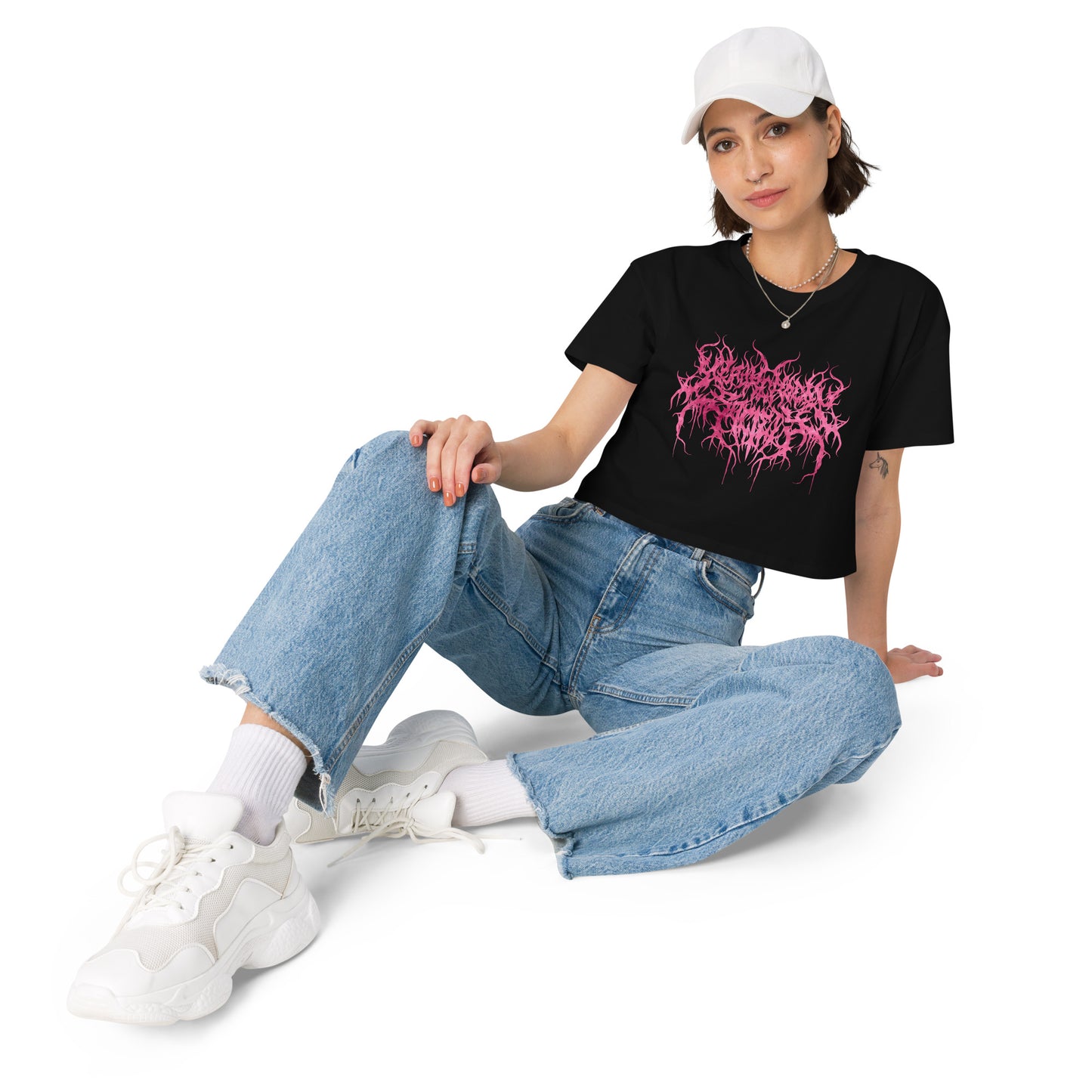 Dead Readers Society | Soft Pink Metal Logo Crop