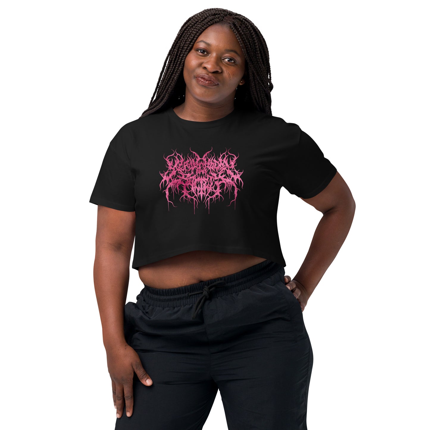 Dead Readers Society | Soft Pink Metal Logo Crop