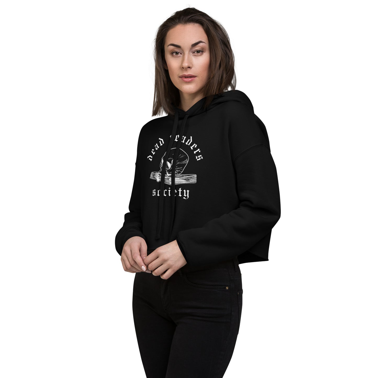 Dead Readers Society Crop Hoodie